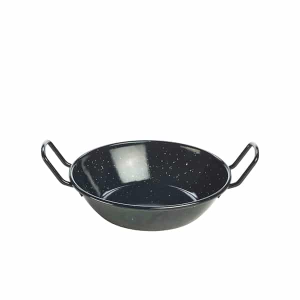 Black Enamel Dish 18cm - Pack of 6