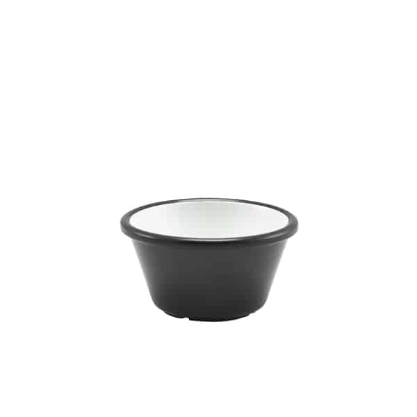 Two Tone Melamine Ramekin Black And White 59ml/ 2oz - Pack of 24