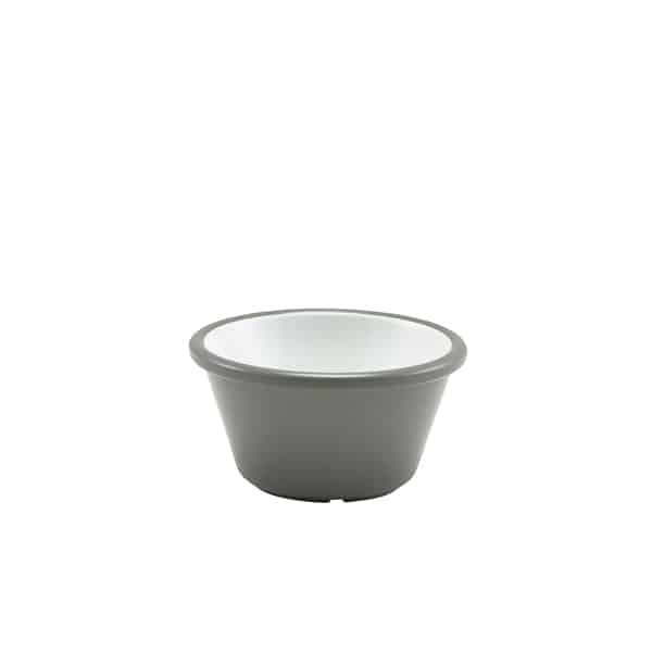 Two Tone Melamine Ramekin Grey And White 59ml/ 2oz - Pack of 24