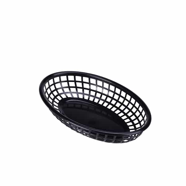 Fast Food Basket Black 23.5 x 15.4cm - Pack of 6