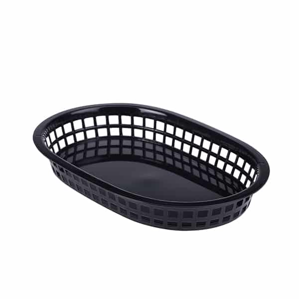 Fast Food Basket Black 27.5 x 17.5cm - Pack of 6