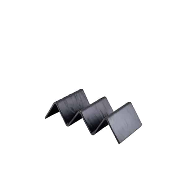 GenWare Melamine Matt Black Fast Food Stand 2 Slot - Pack of 12