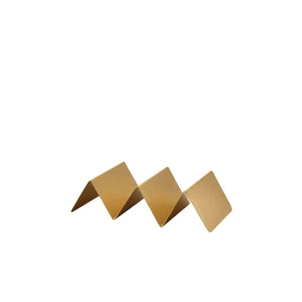 GenWare Gold Vintage Steel Fast Food Stand 2 Slot - Pack of 12