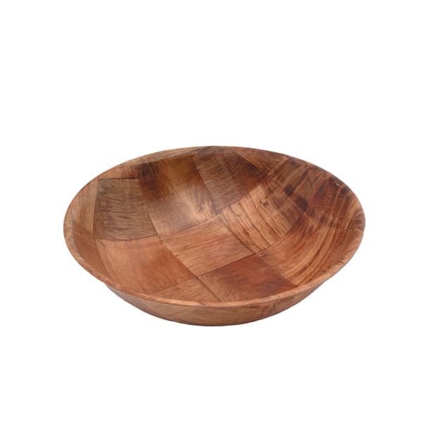 Woven Wood Bowls 8" Dia - Pack of 12