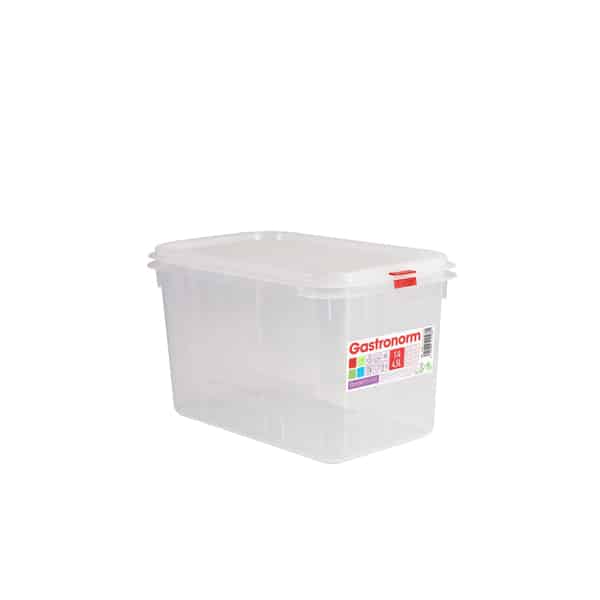 GenWare Clear Polypropylene Container GN1/4 150mm - Pack of 6 1 GenWare Clear Polypropylene Container GN1/4 150mm - Pack of 6