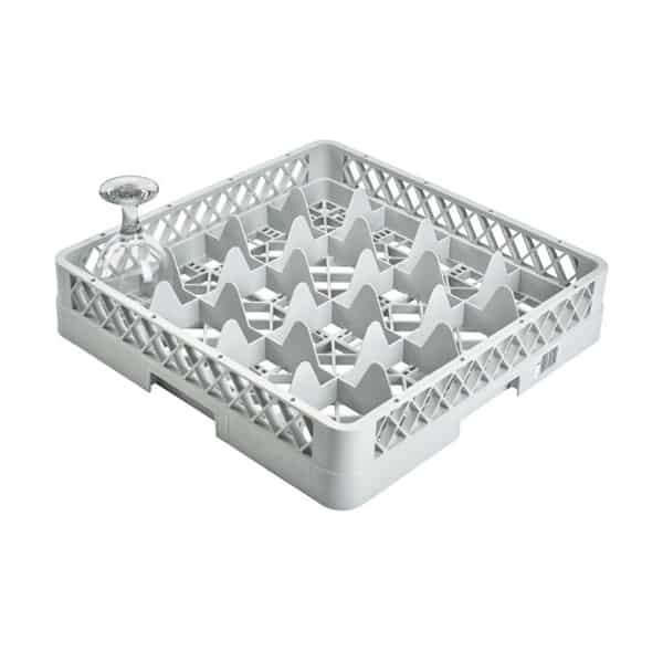 Genware 16 Comp Glass Rack With 2 Extenders