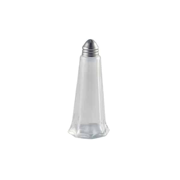Glass Lighthouse Salt Shaker Silver Top