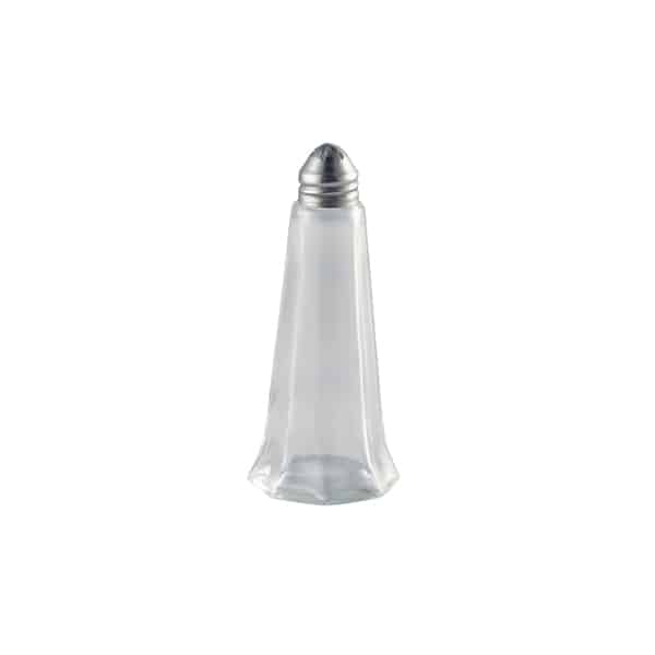 Glass Lighthouse Pepper Shaker Silver Top