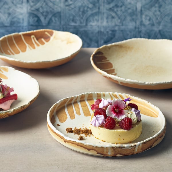 Roko Porcelain Sand Presentation Plate 21cm - Pack of 4 2 Roko Porcelain Sand Presentation Plate 21cm - Pack of 4 - Image 2