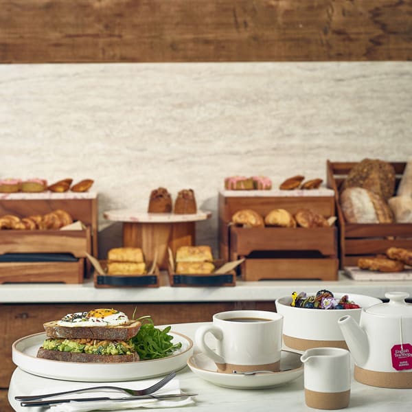 GenWare Kava White Stoneware Presentation Plate 25cm - Pack of 6 3 GenWare Kava White Stoneware Presentation Plate 25cm - Pack of 6 - Image 3