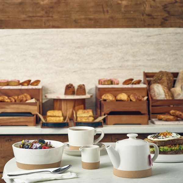 GenWare Kava White Stoneware Bowl 15.5cm - Pack of 6 3 GenWare Kava White Stoneware Bowl 15.5cm - Pack of 6 - Image 3