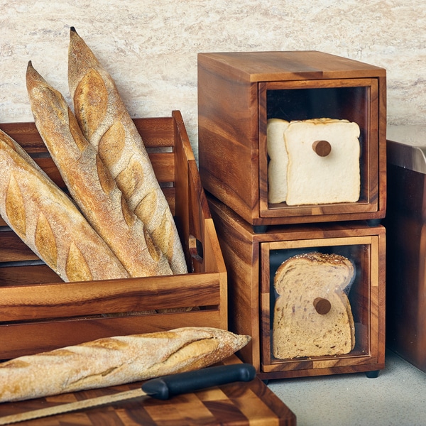 GenWare Acacia Wood Bread Box GN 1/3 2 GenWare Acacia Wood Bread Box GN 1/3 - Image 2