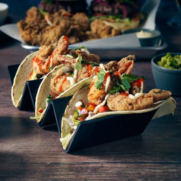 GenWare Melamine Matt Black Fast Food Stand 2 Slot - Pack of 12 3 GenWare Melamine Matt Black Fast Food Stand 2 Slot - Pack of 12 - Image 3