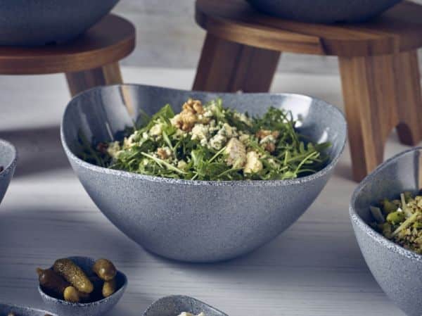 Grey Granite Melamine Triangular Buffet Bowl 28cm 3 Grey Granite Melamine Triangular Buffet Bowl 28cm - Image 3