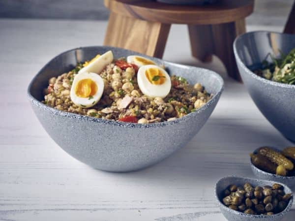 Grey Granite Melamine Triangular Buffet Bowl 25cm 3 Grey Granite Melamine Triangular Buffet Bowl 25cm - Image 3