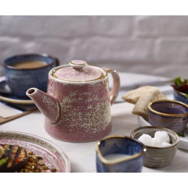 Terra Porcelain Rose Teapot 50cl/ 17.6oz - Pack of 6 2 Terra Porcelain Rose Teapot 50cl/ 17.6oz - Pack of 6 - Image 2