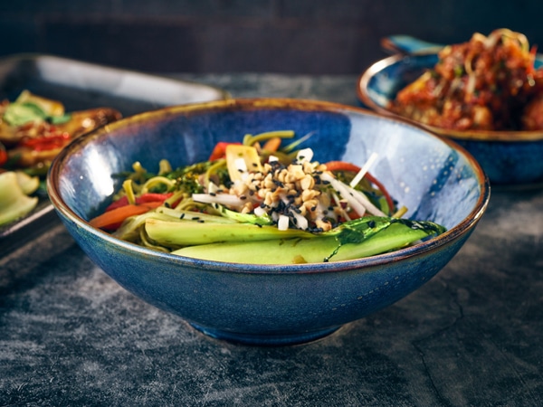 Terra Porcelain Aqua Blue Noodle Bowl 20.2cm - Pack of 6 4 Terra Porcelain Aqua Blue Noodle Bowl 20.2cm - Pack of 6 - Image 4