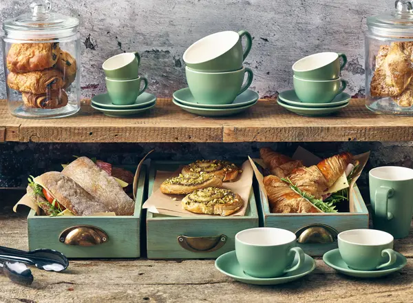 GenWare Green Wash Acacia Wood Display Drawer GN 1/3 - Pack of 1 2 GenWare Green Wash Acacia Wood Display Drawer GN 1/3 - Pack of 1 - Image 2