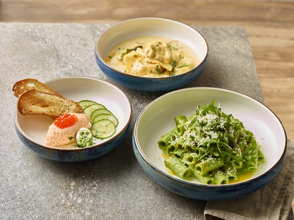 Terra Porcelain Aqua Blue Two Tone Coupe Bowl 22cm - Pack of 6 5 Terra Porcelain Aqua Blue Two Tone Coupe Bowl 22cm - Pack of 6 - Image 5