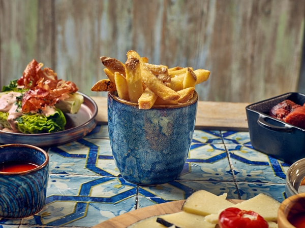 Terra Porcelain Aqua Blue Chip Cup 30cl/ 10.5oz - Pack of 6 2 Terra Porcelain Aqua Blue Chip Cup 30cl/ 10.5oz - Pack of 6 - Image 2