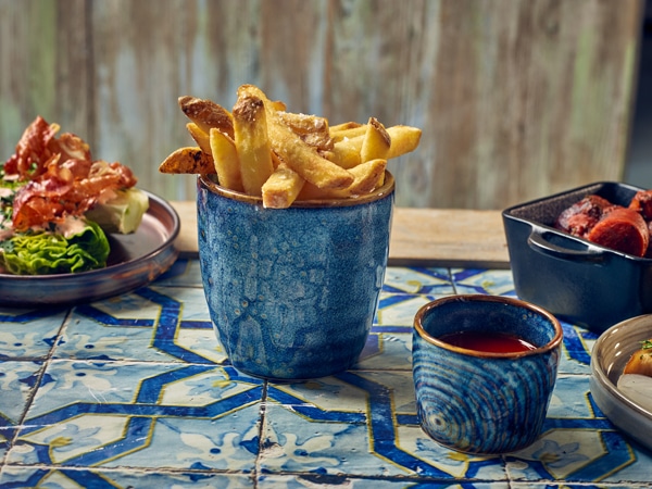 Terra Porcelain Aqua Blue Chip Cup 30cl/ 10.5oz - Pack of 6 3 Terra Porcelain Aqua Blue Chip Cup 30cl/ 10.5oz - Pack of 6 - Image 3