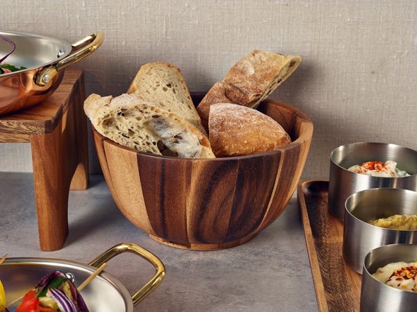 Acacia Wood Bowl 25Dia x 12cm 2 Acacia Wood Bowl 25Dia x 12cm - Image 2