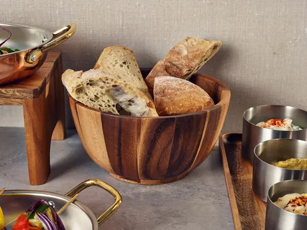 Acacia Wood Bowl 25Dia x 12cm - Pack of 1 2 Acacia Wood Bowl 25Dia x 12cm - Pack of 1 - Image 2