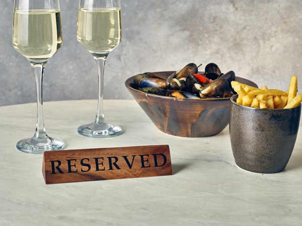 GenWare Acacia Wood Reserved Sign 2 GenWare Acacia Wood Reserved Sign - Image 2