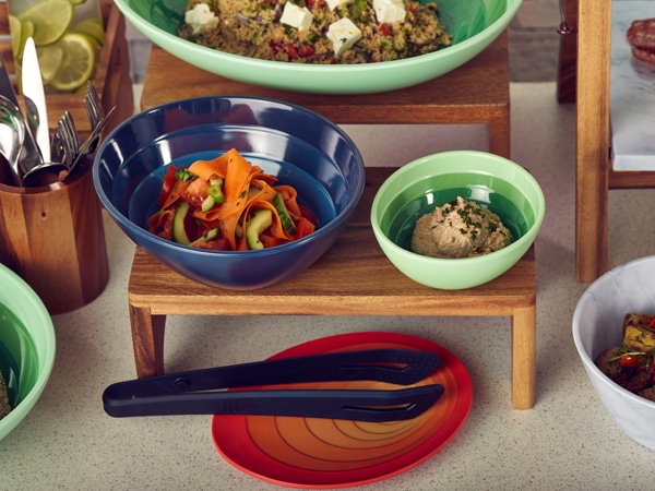 Azure Blue Atlantis Melamine Oval Bowl 23 x 20.5 x 7.5cm - Pack of 6 2 Azure Blue Atlantis Melamine Oval Bowl 23 x 20.5 x 7.5cm - Pack of 6 - Image 2