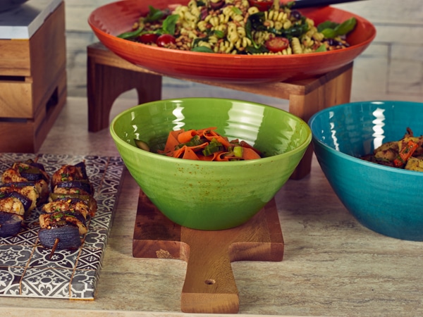 Light Green Glazed Melamine Casablanca Bowl 20.5 x 9.5cm 2 Light Green Glazed Melamine Casablanca Bowl 20.5 x 9.5cm - Image 2