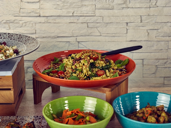 Orange Glazed Melamine Casablanca Bowl 38 x 4.5cm 3 Orange Glazed Melamine Casablanca Bowl 38 x 4.5cm - Image 3