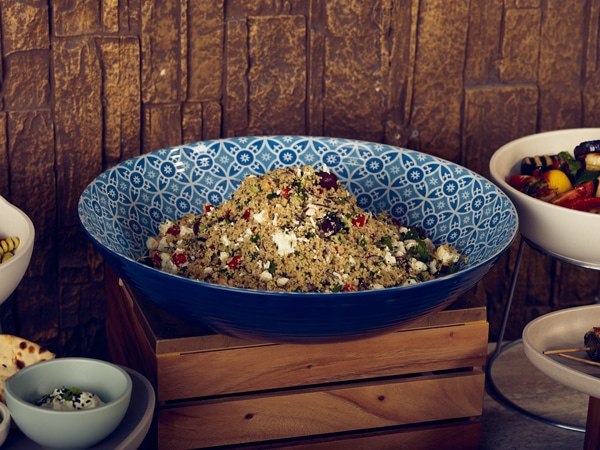 Blue Marrakesh Melamine Bowl 42.5 x 8cm 2 Blue Marrakesh Melamine Bowl 42.5 x 8cm - Image 2