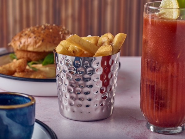 Hammered Stainless Steel Serving Cup 8.5 x 8.5cm - Pack of 12 2 Hammered Stainless Steel Serving Cup 8.5 x 8.5cm - Pack of 12 - Image 2