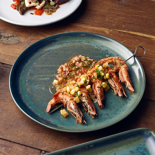 Terra Porcelain Aqua Green Coupe Plate 27.5cm - Pack of 6 2 Terra Porcelain Aqua Green Coupe Plate 27.5cm - Pack of 6 - Image 2