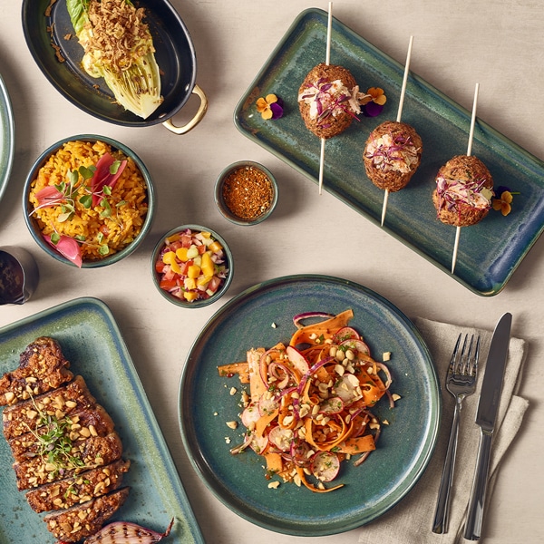 Terra Porcelain Aqua Green Presentation Plate 26cm - Pack of 6 3 Terra Porcelain Aqua Green Presentation Plate 26cm - Pack of 6 - Image 3