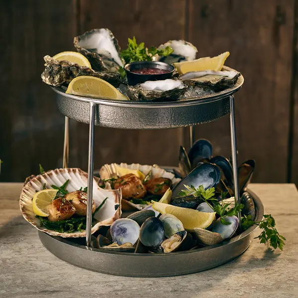 GenWare Two Tier Vintage Steel Seafood Stand - Pack of 1 2 GenWare Two Tier Vintage Steel Seafood Stand - Pack of 1 - Image 2