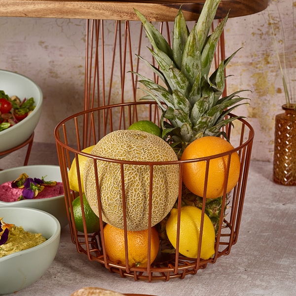 GenWare Copper Deco Display Basket 25 x 18cm - Pack of 1 2 GenWare Copper Deco Display Basket 25 x 18cm - Pack of 1 - Image 2