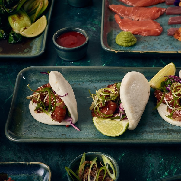 Terra Porcelain Aqua Green Narrow Rectangular Platter 36 x 16.5cm - Pack of 3 2 Terra Porcelain Aqua Green Narrow Rectangular Platter 36 x 16.5cm - Pack of 3 - Image 2