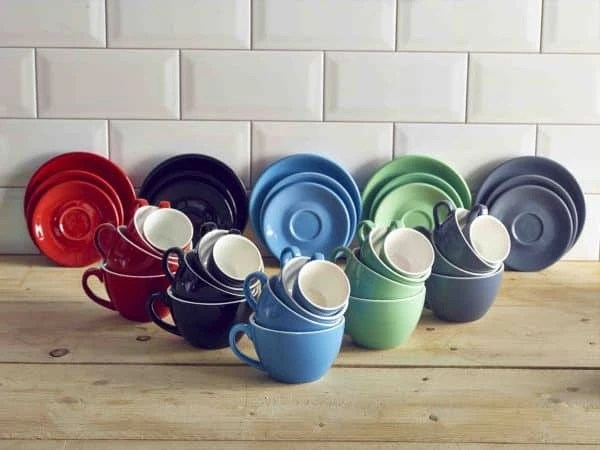 Genware Porcelain Black Bowl Shaped Cup 17.5cl/ 6oz - Pack of 6 3 Genware Porcelain Black Bowl Shaped Cup 17.5cl/ 6oz - Pack of 6 - Image 3