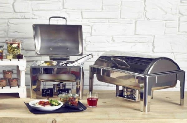 Spring Hinged Chafing Dish GN 1/1 - Pack of 1 2 Spring Hinged Chafing Dish GN 1/1 - Pack of 1 - Image 2
