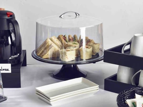 Black Melamine Cake Stand 33cm/ 13" - Pack of 1 2 Black Melamine Cake Stand 33cm/ 13" - Pack of 1 - Image 2