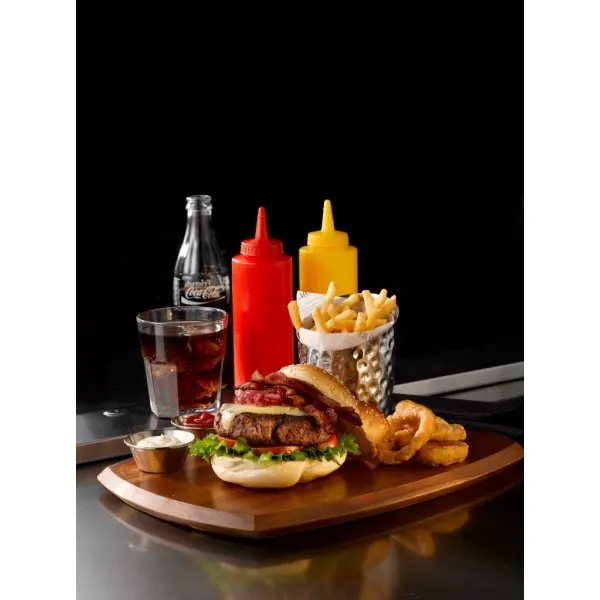 Genware Acacia Wood Serving Board 36 x 25.5 x 2cm - Pack of 1 4 Genware Acacia Wood Serving Board 36 x 25.5 x 2cm - Pack of 1 - Image 4