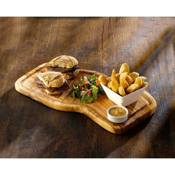 Olive Wood Serving Board W/ Groove 40 x 21cm+/- - Pack of 1 2 Olive Wood Serving Board W/ Groove 40 x 21cm+/- - Pack of 1 - Image 2