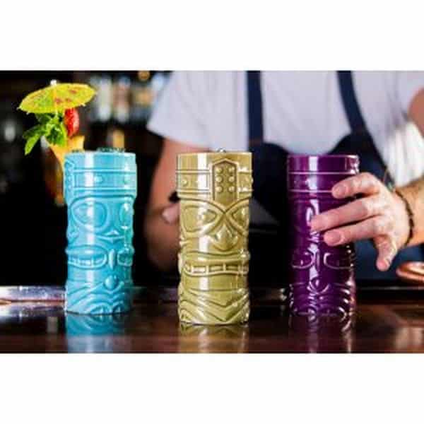 Genware Green Tiki Mug 40cl/ 14oz - Pack of 4 2 Genware Green Tiki Mug 40cl/ 14oz - Pack of 4 - Image 2