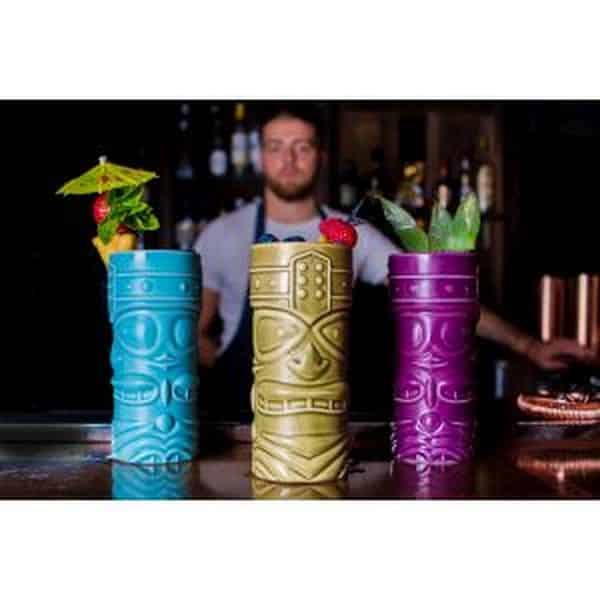 Genware Green Tiki Mug 40cl/ 14oz - Pack of 4 3 Genware Green Tiki Mug 40cl/ 14oz - Pack of 4 - Image 3