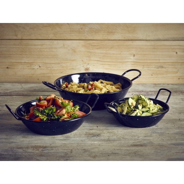 Black Enamel Dish 30cm - Pack of 6 3 Black Enamel Dish 30cm - Pack of 6 - Image 3