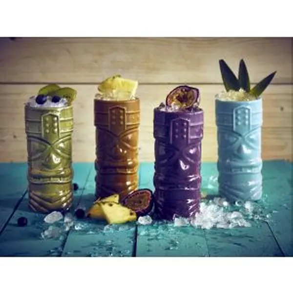 Genware Purple Tiki Mug 40cl/ 14oz - Pack of 4 4 Genware Purple Tiki Mug 40cl/ 14oz - Pack of 4 - Image 4