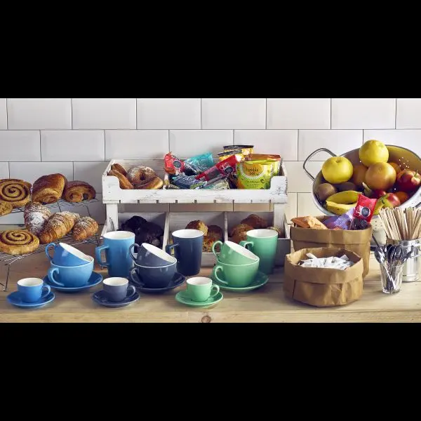 Genware Porcelain Green Latte Mug 34cl/ 12oz - Pack of 6 4 Genware Porcelain Green Latte Mug 34cl/ 12oz - Pack of 6 - Image 4