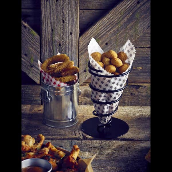 Greaseproof Paper Bags Black Gingham Print 17.5 x 17.5cm 2 Greaseproof Paper Bags Black Gingham Print 17.5 x 17.5cm - Image 2