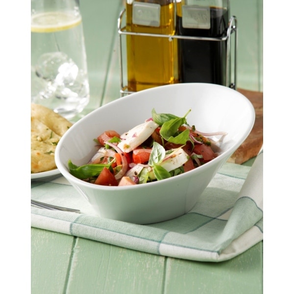 Genware Porcelain Oval Sloping Bowl 21cm/ 8.25" - Pack of 6 3 Genware Porcelain Oval Sloping Bowl 21cm/ 8.25" - Pack of 6 - Image 3